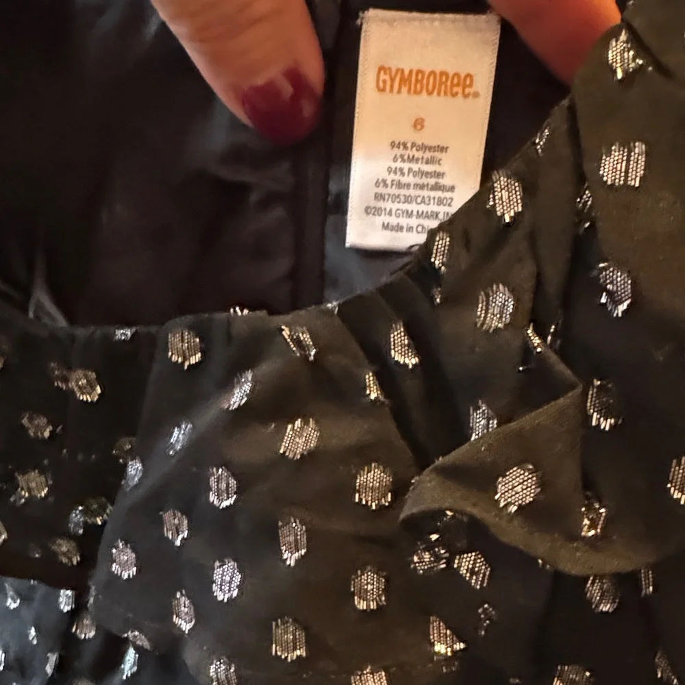 Gymboree Black Dress with White Dots